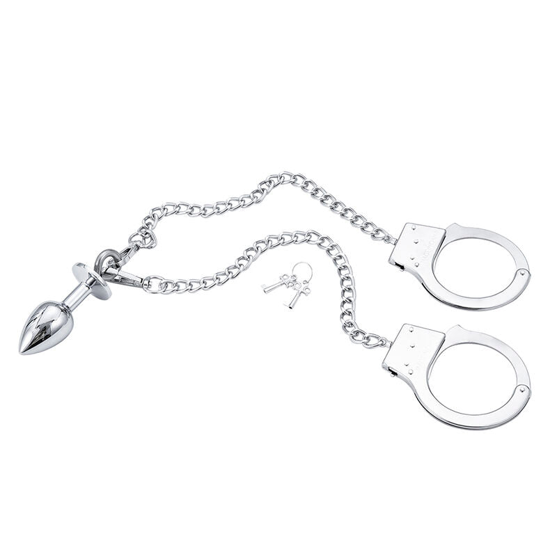 Ohmama Fetish Handcuffs With Metal And Plug | Niks.fi verkkokauppa