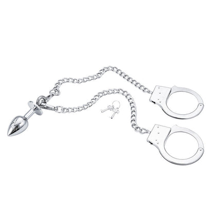 Ohmama Fetish Handcuffs With Metal And Plug | Niks.fi verkkokauppa