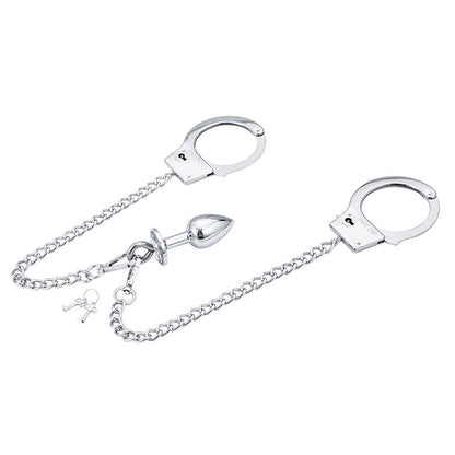 Ohmama Fetish Handcuffs With Metal And Plug | Niks.fi verkkokauppa
