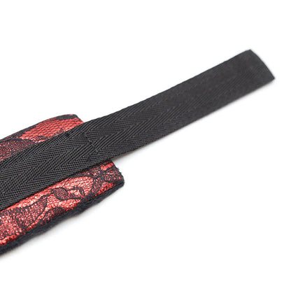 Ohmama Fetish Velvet Handcuffs With Nylon Tape | Niks.fi verkkokauppa