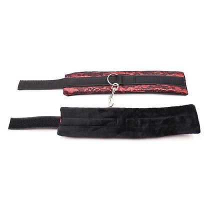 Ohmama Fetish Velvet Handcuffs With Nylon Tape | Niks.fi verkkokauppa
