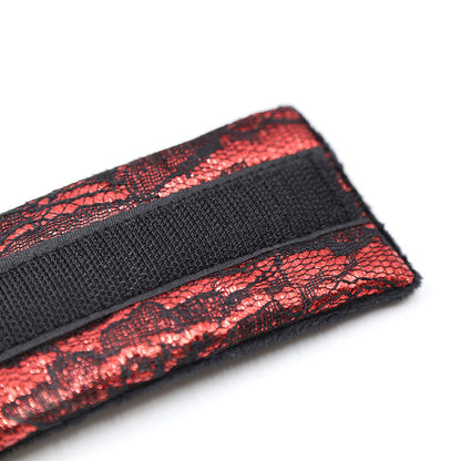 Ohmama Fetish Velvet Handcuffs With Nylon Tape | Niks.fi verkkokauppa