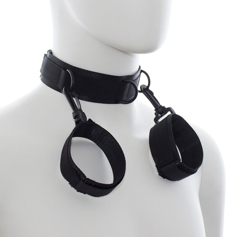 Ohmama Fetish Nylon Handcuffs And Collar | Niks.fi verkkokauppa
