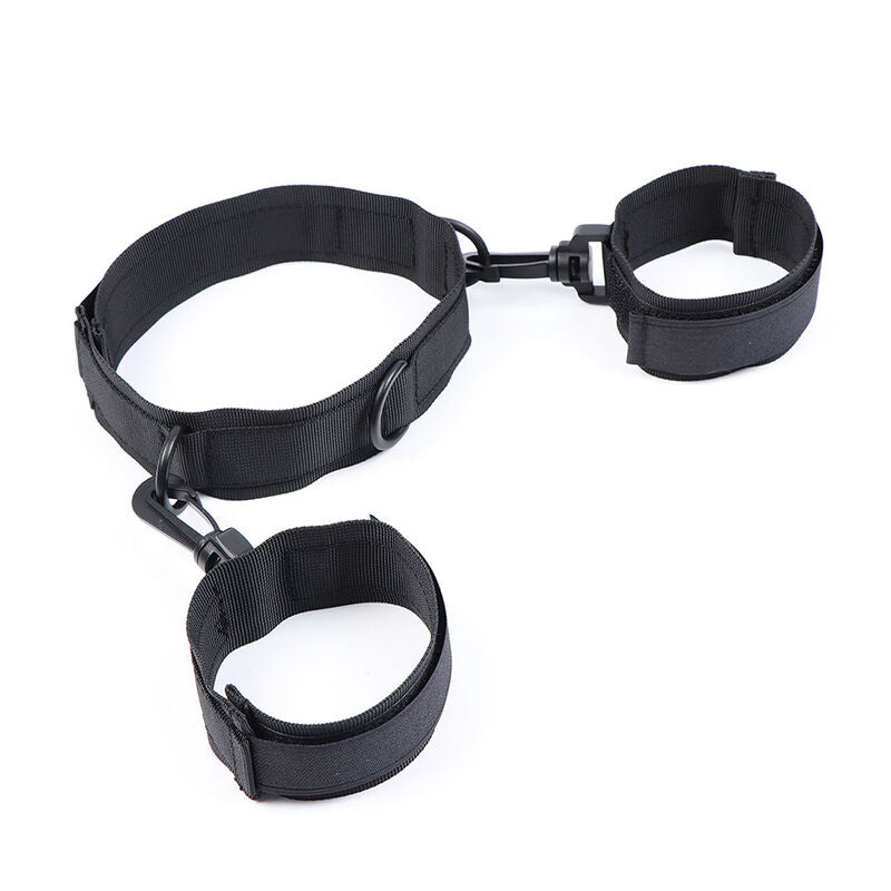 Ohmama Fetish Nylon Handcuffs And Collar | Niks.fi verkkokauppa