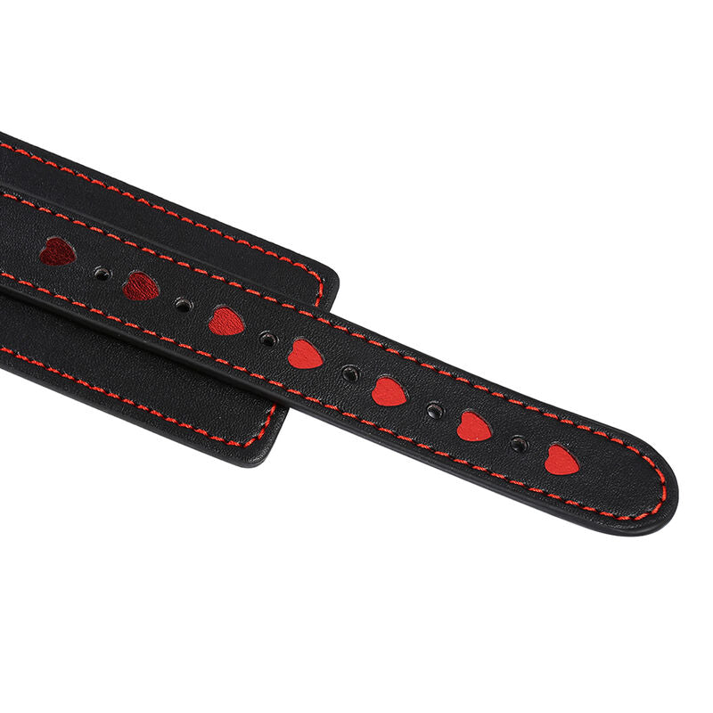 Ohmama Fetish Heart Inlaid Handcuffs | Niks.fi verkkokauppa
