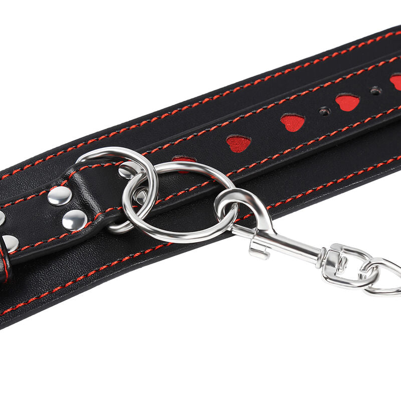 Ohmama Fetish Heart Inlaid Handcuffs | Niks.fi verkkokauppa