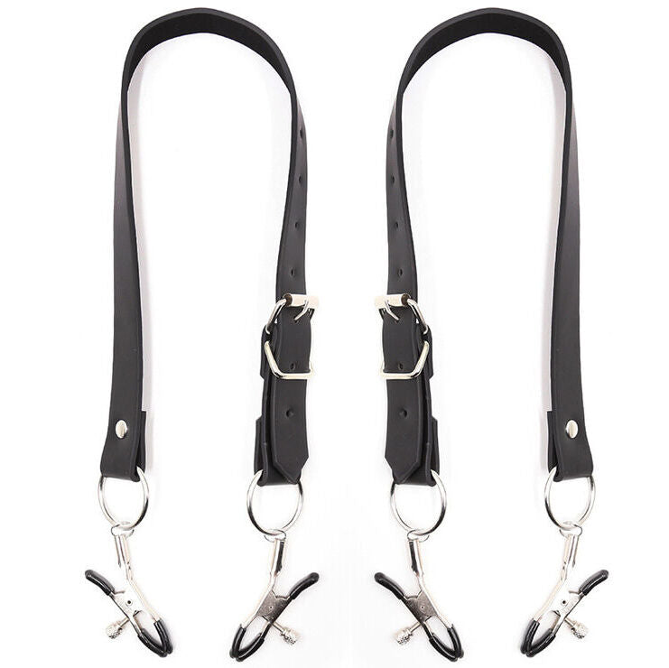 Ohmama Fetish Clitoris Clamps With Leg Straps | Niks.fi verkkokauppa