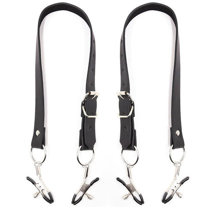 Ohmama Fetish Clitoris Clamps With Leg Straps | Niks.fi verkkokauppa