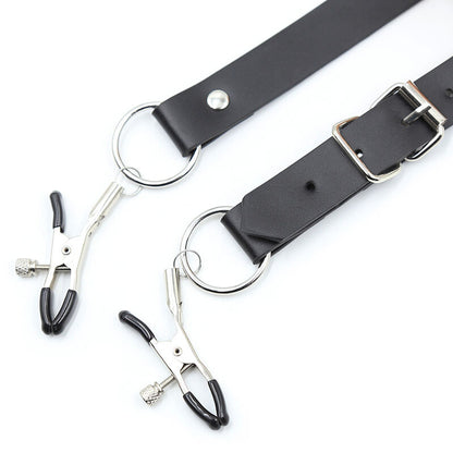Ohmama Fetish Clitoris Clamps With Leg Straps | Niks.fi verkkokauppa