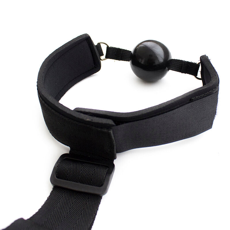 Ohmama Fetish Fetish Neoprene Gag With Hand Cuffs | Niks.fi verkkokauppa