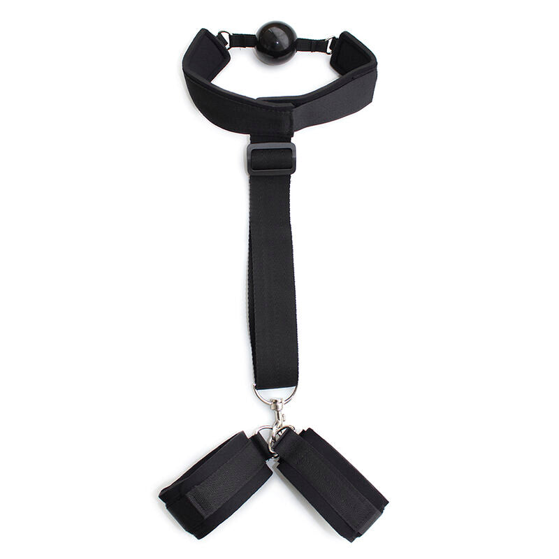 Ohmama Fetish Fetish Neoprene Gag With Hand Cuffs | Niks.fi verkkokauppa