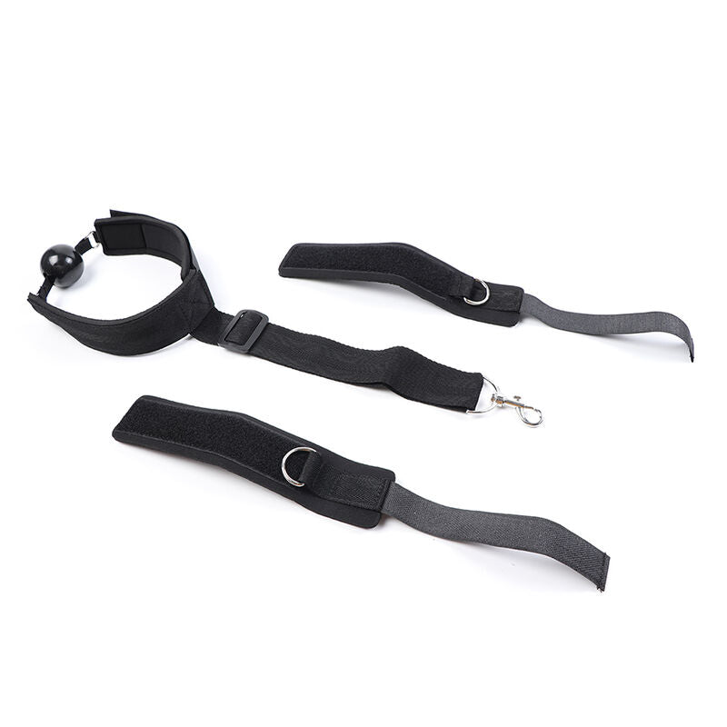 Ohmama Fetish Fetish Neoprene Gag With Hand Cuffs | Niks.fi verkkokauppa
