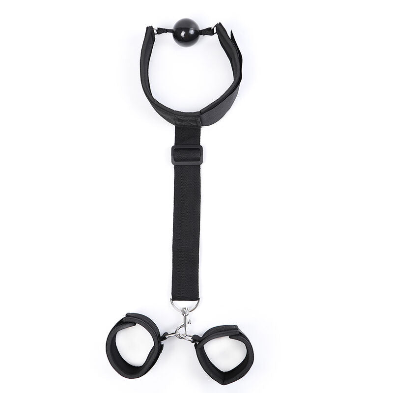Ohmama Fetish Fetish Neoprene Gag With Hand Cuffs | Niks.fi verkkokauppa