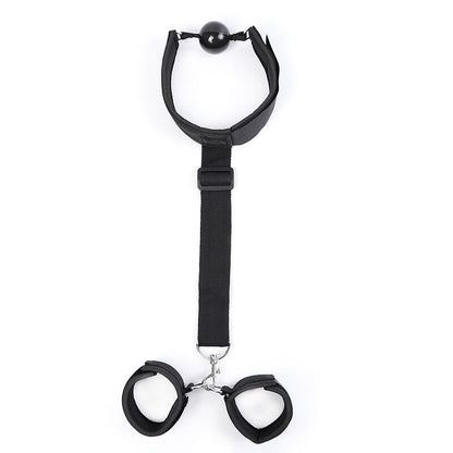 Ohmama Fetish Fetish Neoprene Gag With Hand Cuffs | Niks.fi verkkokauppa
