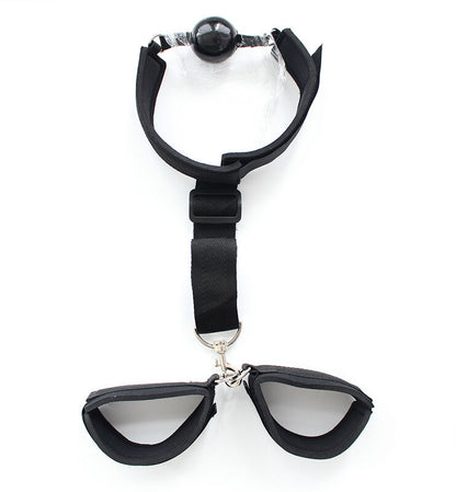 Ohmama Fetish Fetish Neoprene Gag With Hand Cuffs | Niks.fi verkkokauppa