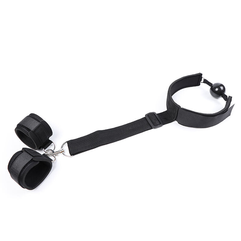 Ohmama Fetish Fetish Neoprene Gag With Hand Cuffs | Niks.fi verkkokauppa