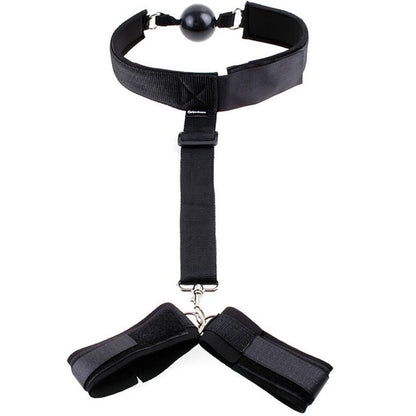 Ohmama Fetish Fetish Neoprene Gag With Hand Cuffs | Niks.fi verkkokauppa
