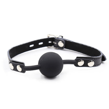 Ohmama Fetish Silicone Ball Gag With Leather Belt | Niks.fi verkkokauppa