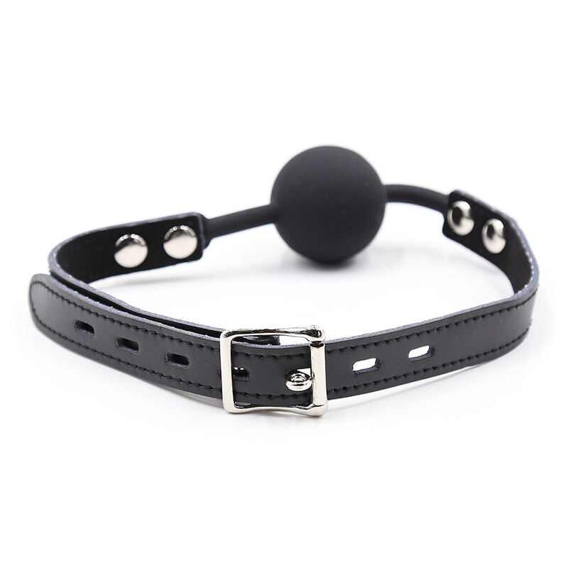 Ohmama Fetish Silicone Ball Gag With Leather Belt | Niks.fi verkkokauppa