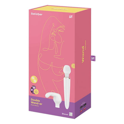 Satisfyer Double Wand-Er App White | Niks.fi verkkokauppa