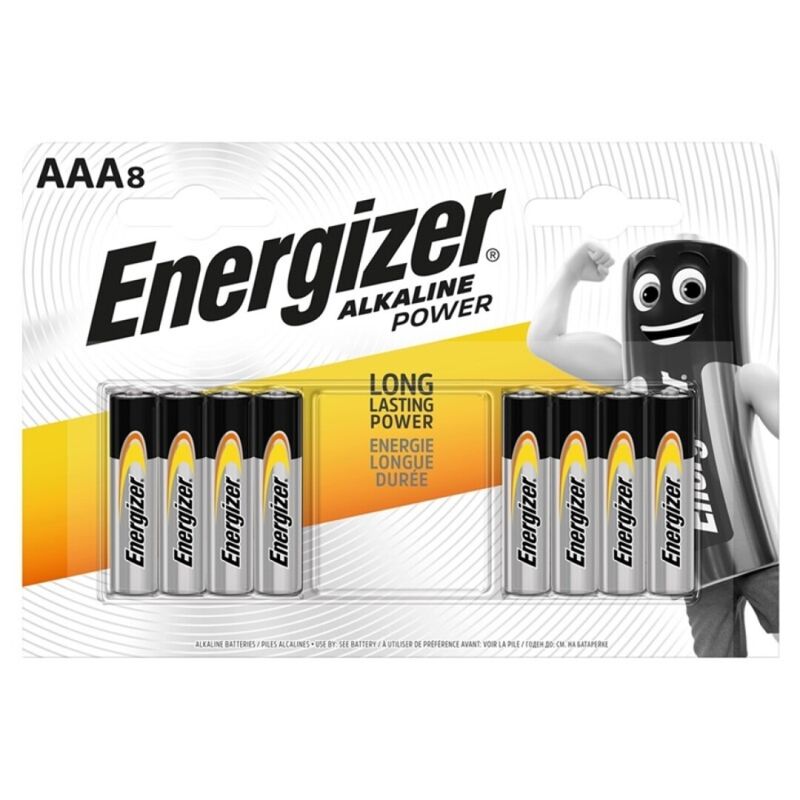 Energizer Alkaline Battery Power Aaa Lr03 8 Unit | Niks.fi verkkokauppa
