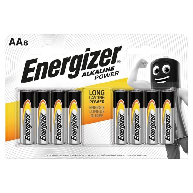 Energizer Power Alkaline Battery Aa Lr6 8 Unit | Niks.fi verkkokauppa