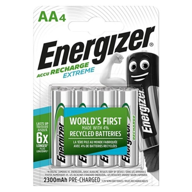 Energizer Extreme Rechargeable Battery Hr6 Aa 2300Mah 4 Unit | Niks.fi verkkokauppa
