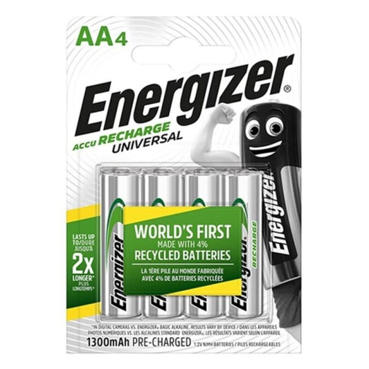 Energizer Universal Rechargeable Battery Hr6 Aa 1300Mah 4 Unit | Niks.fi verkkokauppa