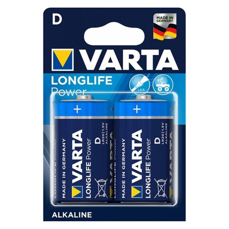 Varta Longlife Power Alkaline Battery D Lr20 2 Unit | Niks.fi verkkokauppa