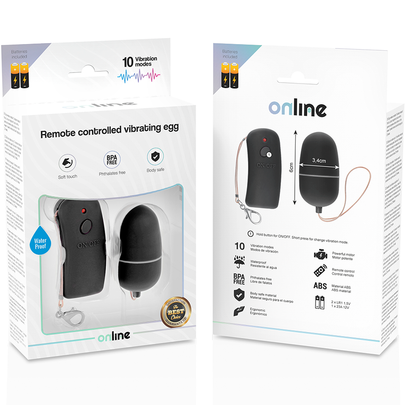 Online Remote Controlled Vibrating Egg Black | Niks.fi verkkokauppa