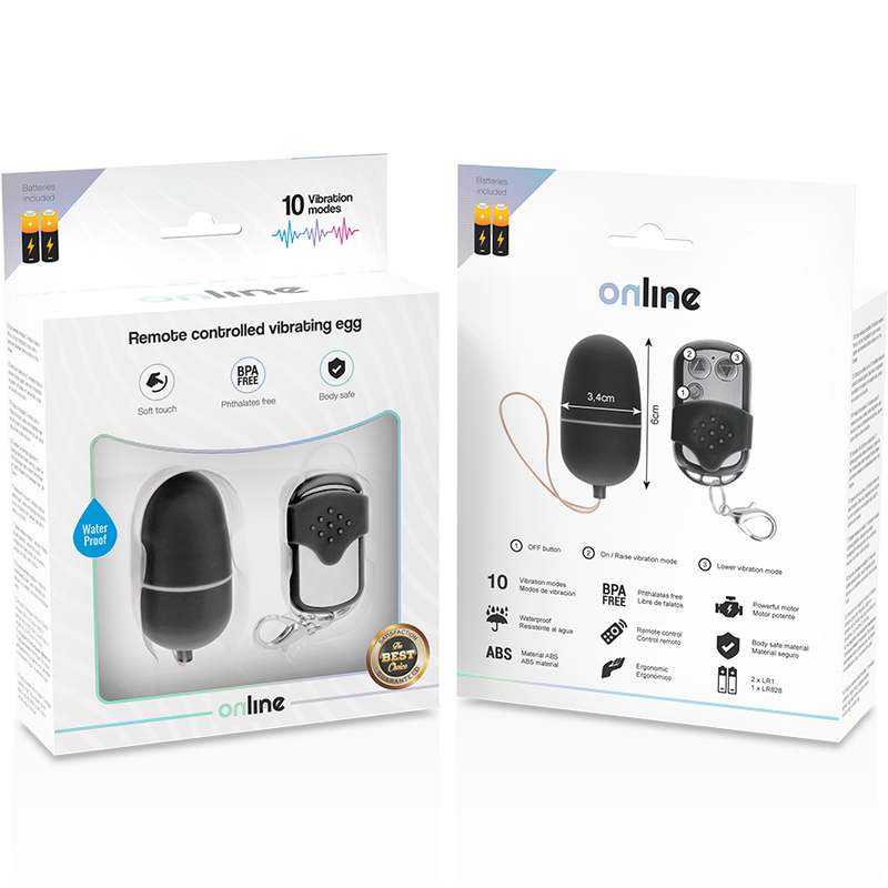 Online Remote Control Vibrating Egg M Black | Niks.fi verkkokauppa