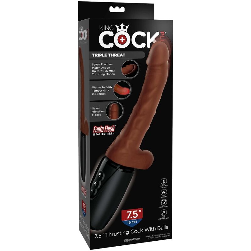 King Cock Plus Triple Threat Brown Skin Tone | Niks.fi verkkokauppa