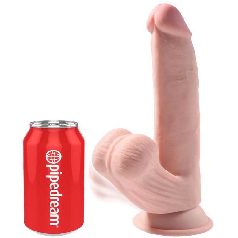 King Cock Plus 3D Dildo Swinging Balls 24.5 Cm Light Skin | Niks.fi verkkokauppa