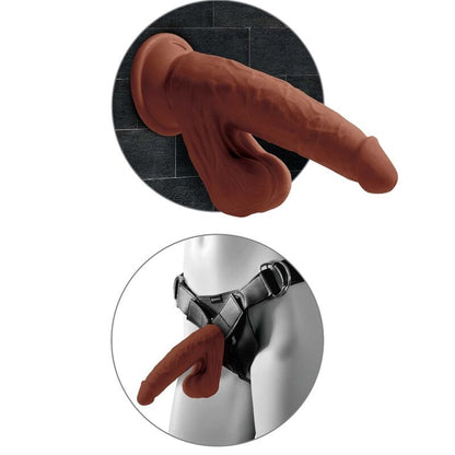 King Cock Plus 3D Dildo Swinging Balls 24.5 Cm Brown | Niks.fi verkkokauppa
