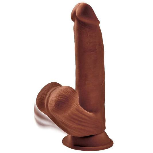 King Cock Plus 3D Dildo Swinging Balls 24.5 Cm Brown | Niks.fi verkkokauppa