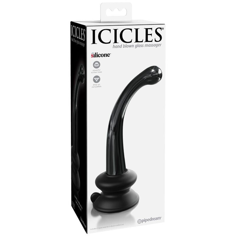 Icicles N. 87 Glass Dildo With Suction Cup | Niks.fi verkkokauppa