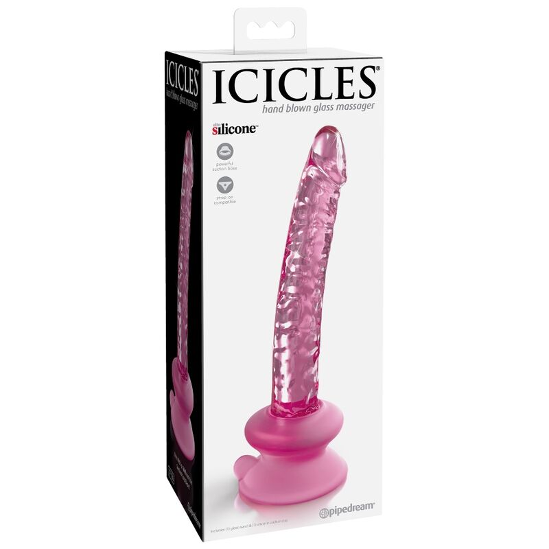 Icicles N. 86 Glass Dildo With Suction Cup | Niks.fi verkkokauppa