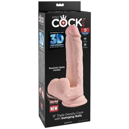 King Cock Plus 3D Dildo Swinging Balls 20.3 Cm | Niks.fi verkkokauppa
