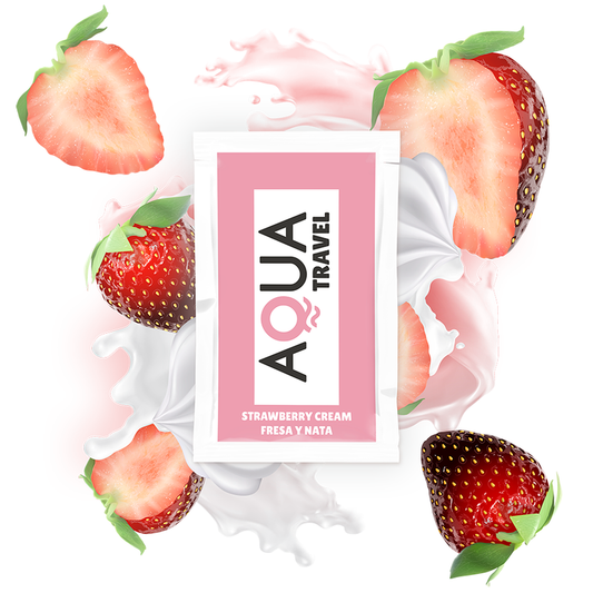 Aqua Travel Strawberry Cream Flavour Waterbased Lubricant 6 Ml | Niks.fi verkkokauppa