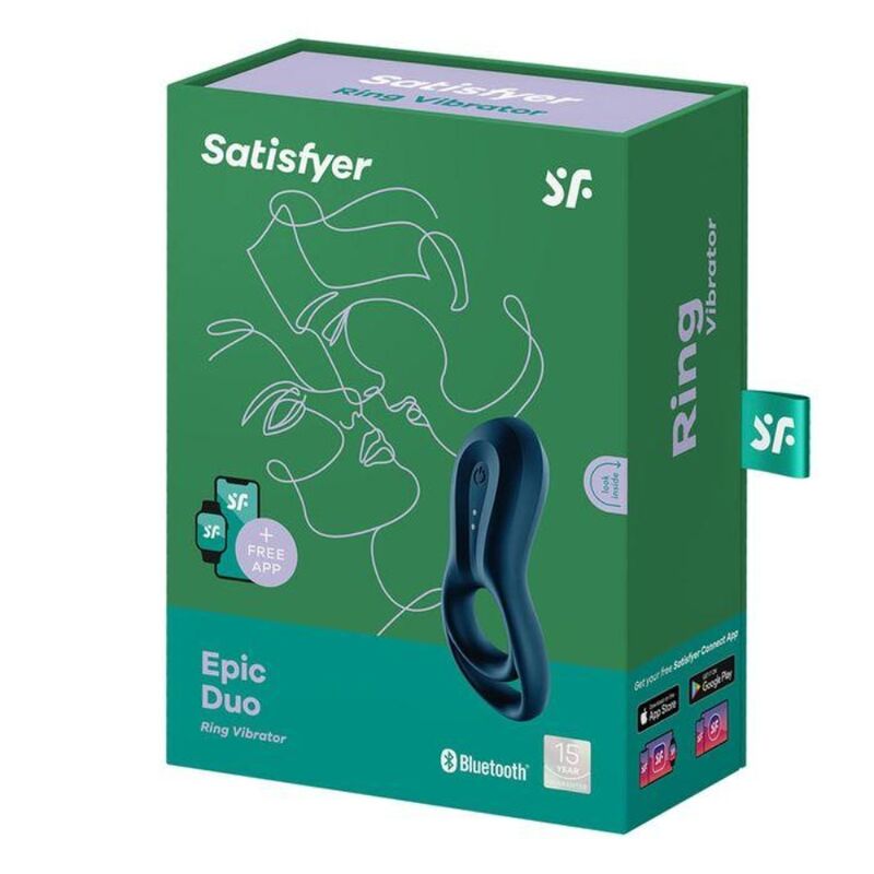 Satisfyer Epic Duo Ring - Tuplapenisrengas sininen | Niks.fi verkkokauppa