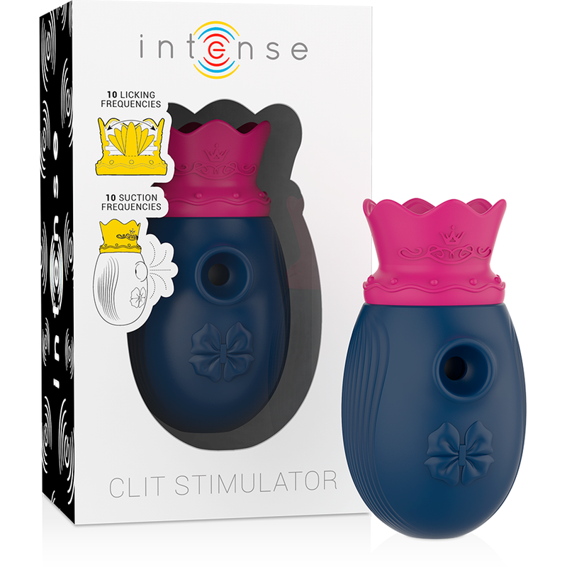 Intense Clit Stimulator 10 Licking And Suction Frequencies Blue | Niks.fi verkkokauppa