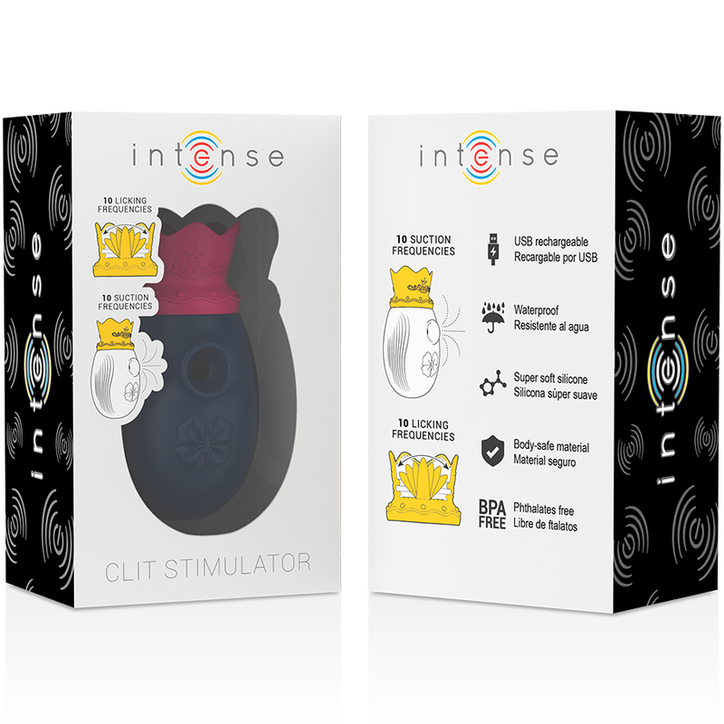 Intense Clit Stimulator 10 Licking And Suction Frequencies Blue | Niks.fi verkkokauppa
