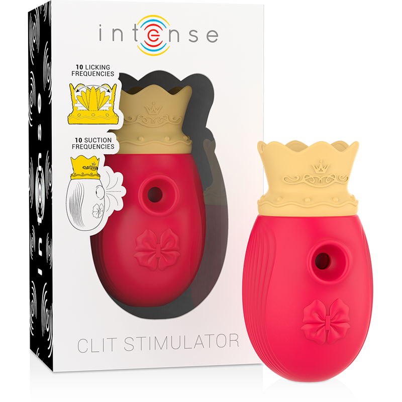 Intense Clit Stimulator 10 Licking And Suction Frequencies Red | Niks.fi verkkokauppa