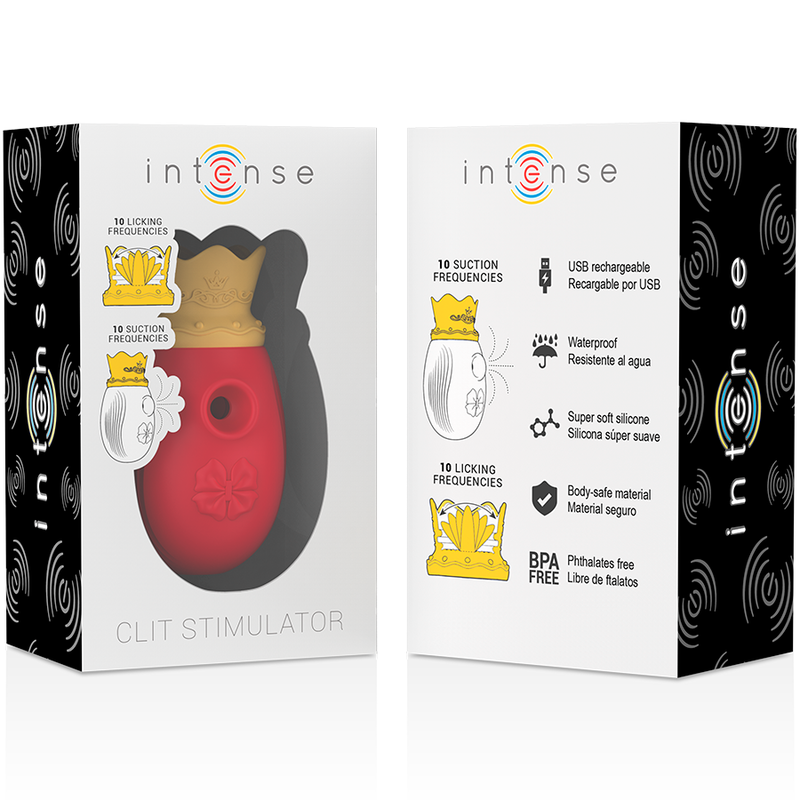Intense Clit Stimulator 10 Licking And Suction Frequencies Red | Niks.fi verkkokauppa