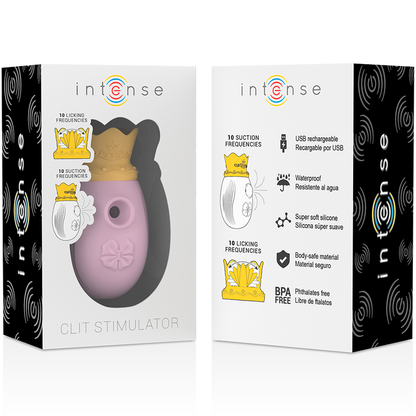 Intense Clit Stimulator 10 Licking And Suction Frequencies Pink | Niks.fi verkkokauppa