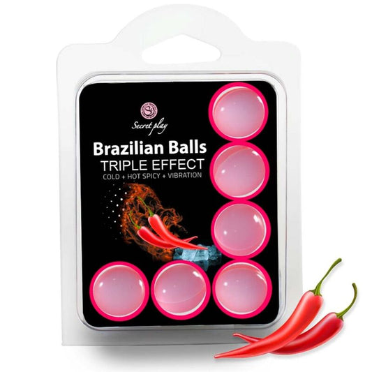 Secretplay Set 6 Brazilian Balls Triple Effect | Niks.fi verkkokauppa