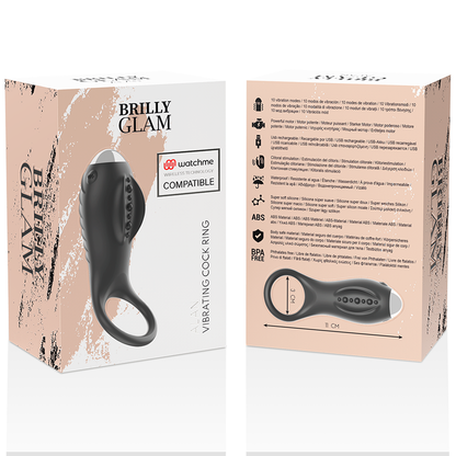 Brilly Glam Alan Cock Ring Watchme Wireless Technology Compatible | Niks.fi verkkokauppa