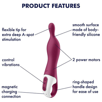 Satisfyer A-Mazing 1 A-Piste Vibraattori Marja | Niks.fi verkkokauppa