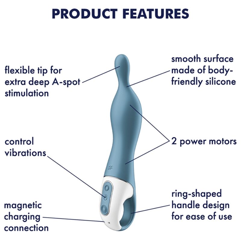 Satisfyer A-Mazing 1 A-Piste Vibraattori Sininen | Niks.fi verkkokauppa