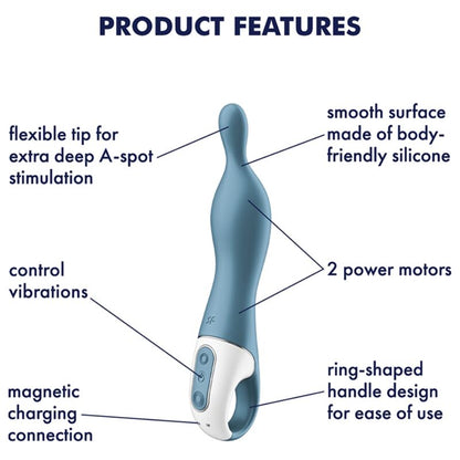 Satisfyer A-Mazing 1 A-Piste Vibraattori Sininen | Niks.fi verkkokauppa
